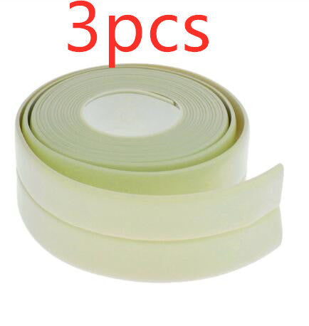 Bathroom Sealing Strip Tape - White PVC Self-Adhesive Waterproof Wall Sticker