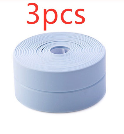 Bathroom Sealing Strip Tape - White PVC Self-Adhesive Waterproof Wall Sticker