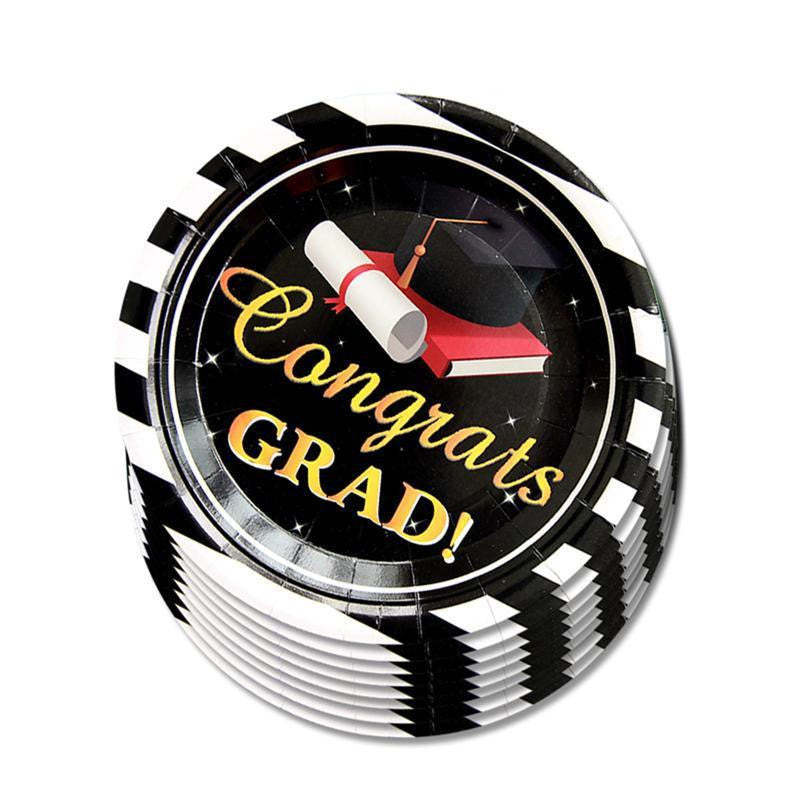 Bannière de vaisselle jetable pour fête de remise des diplômes