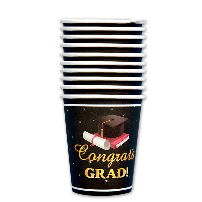 Bannière de vaisselle jetable pour fête de remise des diplômes