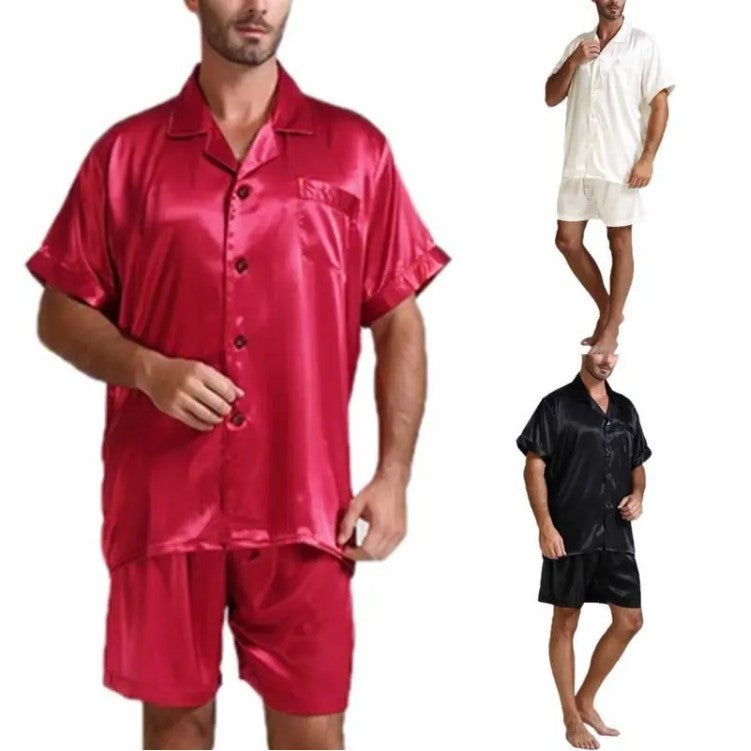 Men's Solid Color Home Service Men's Pajamas Set