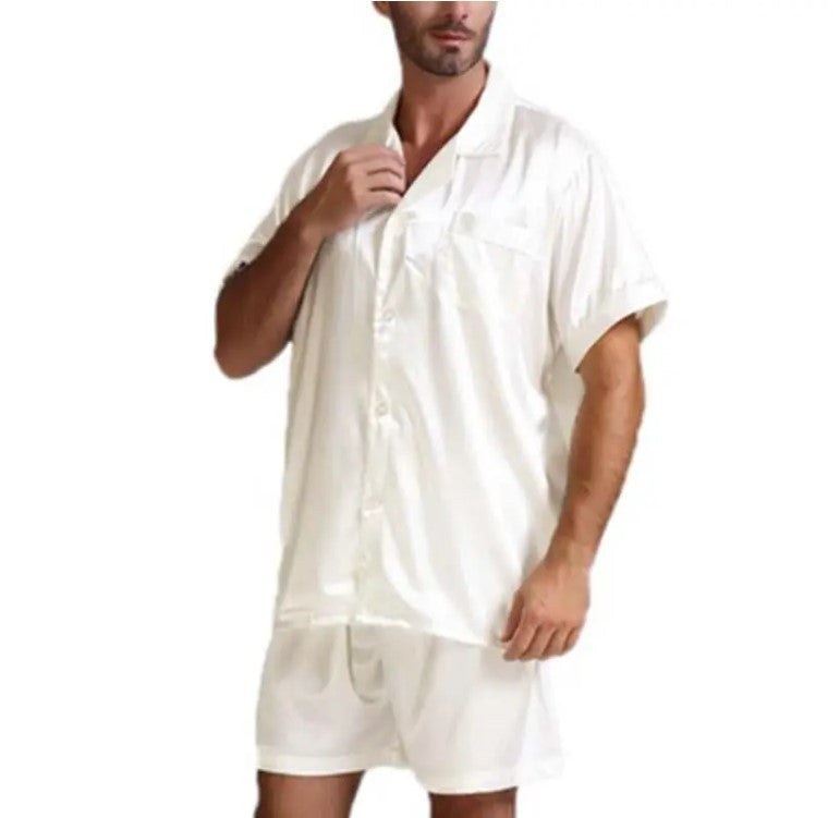 Men's Solid Color Home Service Men's Pajamas Set