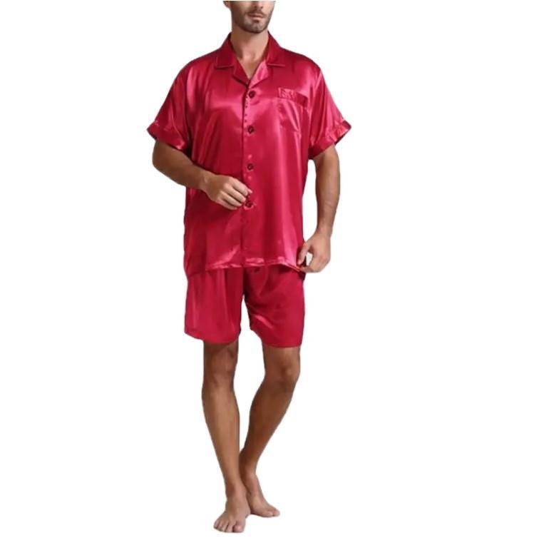 Men's Solid Color Home Service Men's Pajamas Set