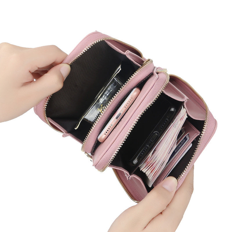 Sacs à bandoulière de grande capacité pour femmes, sac de téléphone portable à fermeture éclair à la mode
