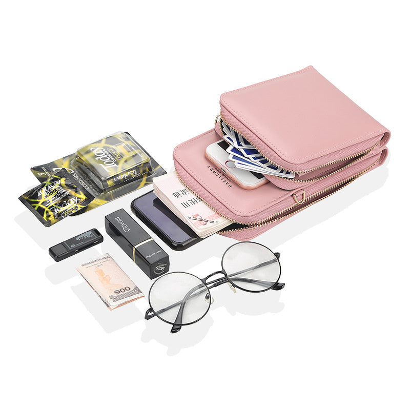 Sacs à bandoulière de grande capacité pour femmes, sac de téléphone portable à fermeture éclair à la mode