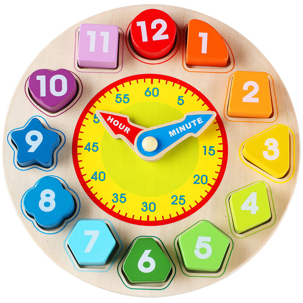 Horloge numérique en bois, réveil d'apprentissage cognitif, jouets éducatifs pour enfants
