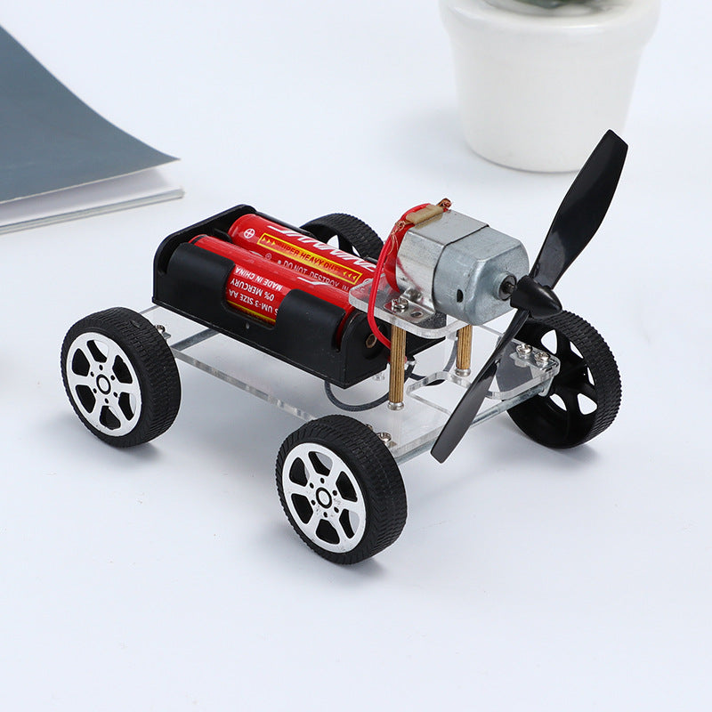 Wind Car Diy Electronic Kit Vetenskapsleksaker Pedagogiska leksaker för barn Experiment Creative Invention Leksaker
