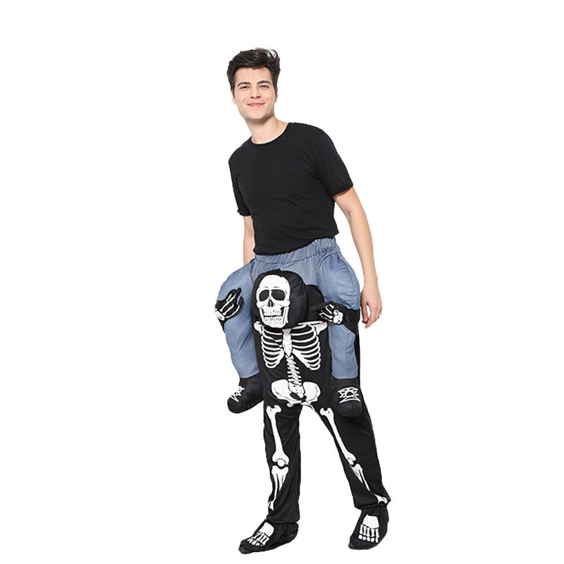 Halloween Funny Costume - Skeleton Rocking Horse
