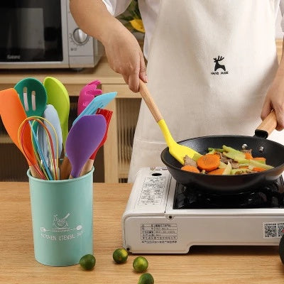Silicone Kitchen Equipment Cooking Tools Set Heat Resistant Non-Stick Cooking Utensils Baking Tools