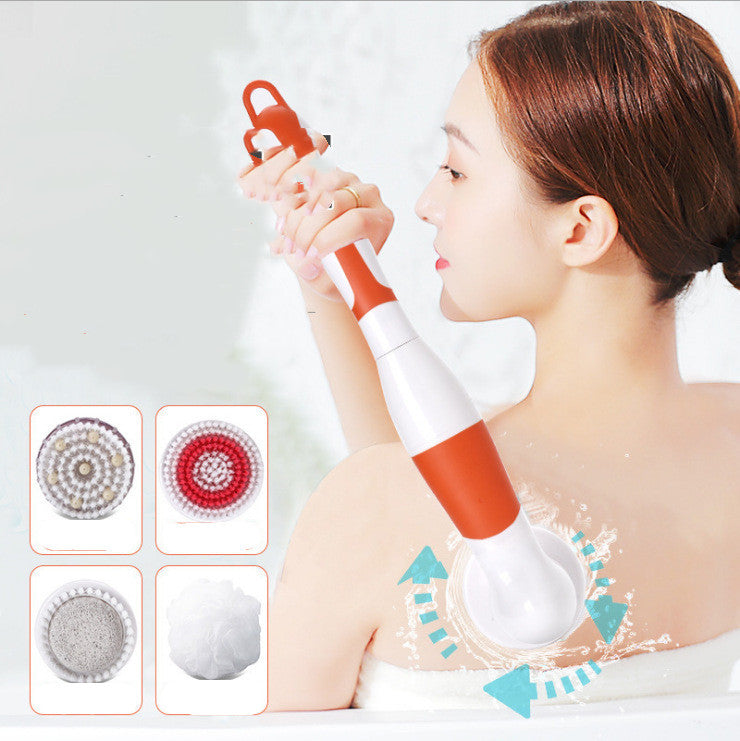 Electric Bath Massager, Multi-Function Scrubbing And Bathing Brush With Long Handle