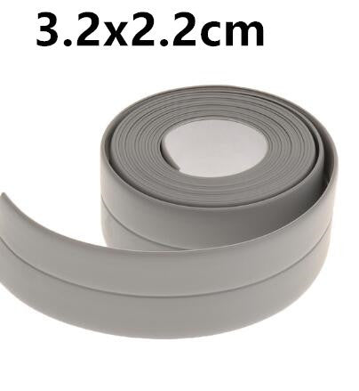 Bathroom Sealing Strip Tape - White PVC Self-Adhesive Waterproof Wall Sticker