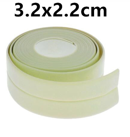 Bathroom Sealing Strip Tape - White PVC Self-Adhesive Waterproof Wall Sticker