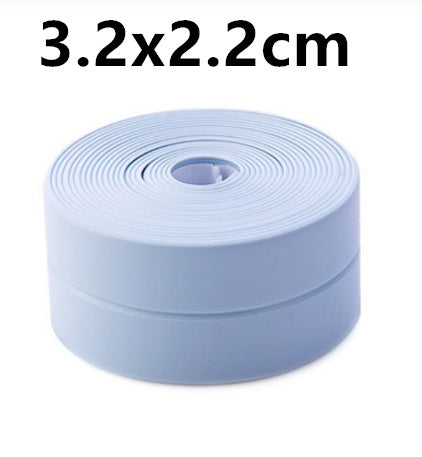 Bathroom Sealing Strip Tape - White PVC Self-Adhesive Waterproof Wall Sticker
