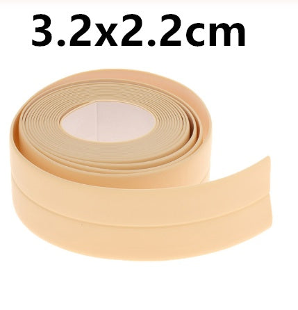 Bathroom Sealing Strip Tape - White PVC Self-Adhesive Waterproof Wall Sticker