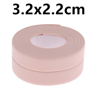 Bathroom Sealing Strip Tape - White PVC Self-Adhesive Waterproof Wall Sticker