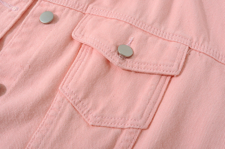 Color Casual Lady Blouse - Cotton POLO Collar Long Sleeve Top