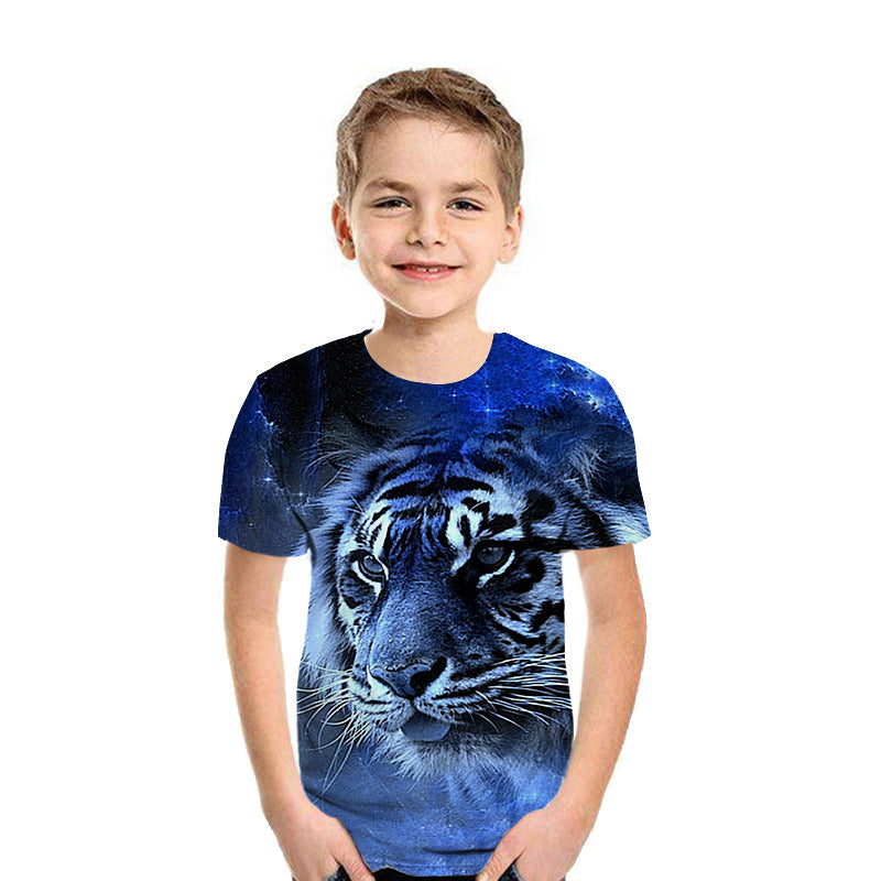 3D Digital Printing Kortärmad Mode T-shirt för barn