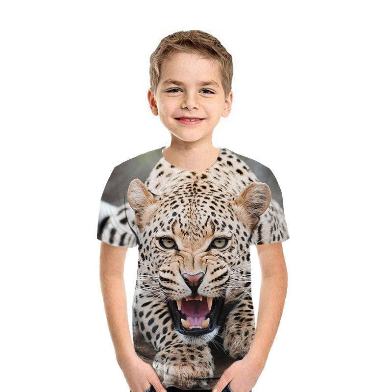 3D Digital Printing Kortärmad Mode T-shirt för barn