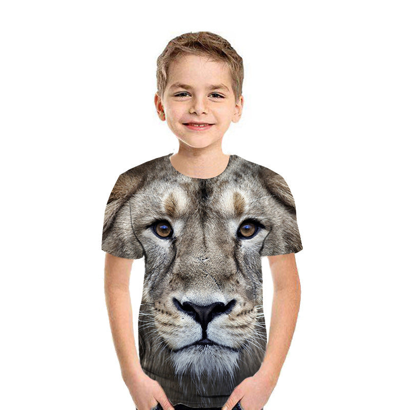 3D Digital Printing Kortärmad Mode T-shirt för barn
