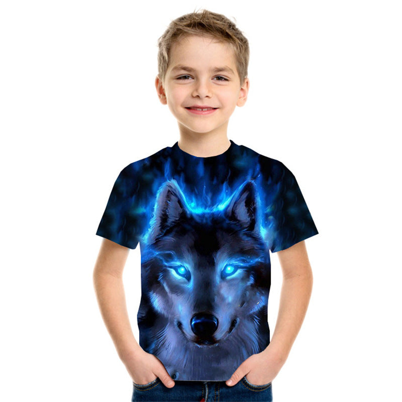3D Digital Printing Kortärmad Mode T-shirt för barn