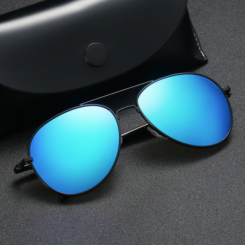 Lunettes de soleil polarisées Lunettes de soleil en métal pour hommes Lunettes de soleil à film couleur