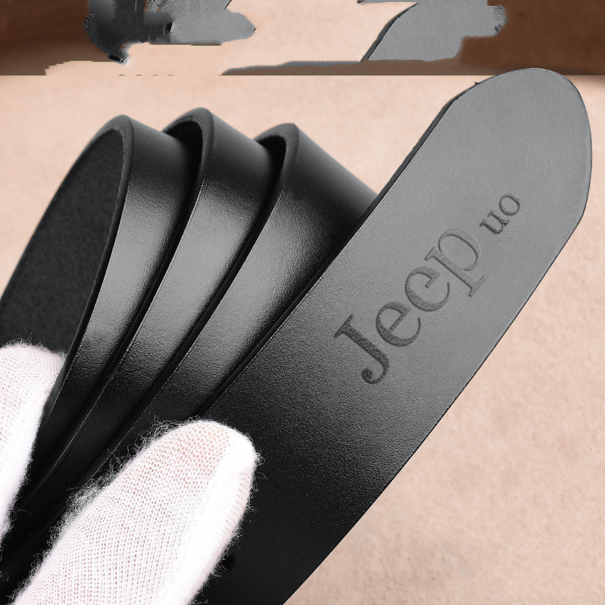 Deux couches de ceinture en peau de vache pour hommes avec ceinture à boucle aiguille