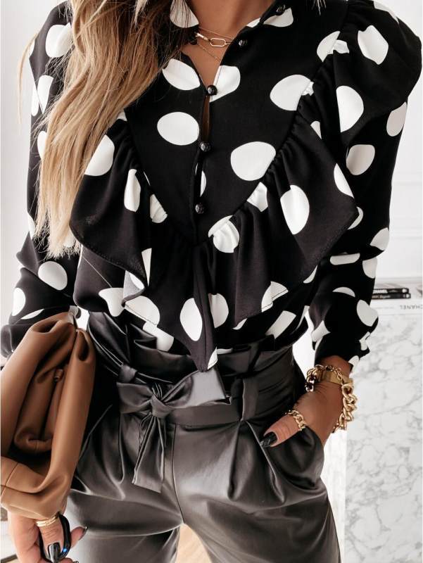 Elegant Women's Blouses - Long Sleeve Shirt Casual Tops