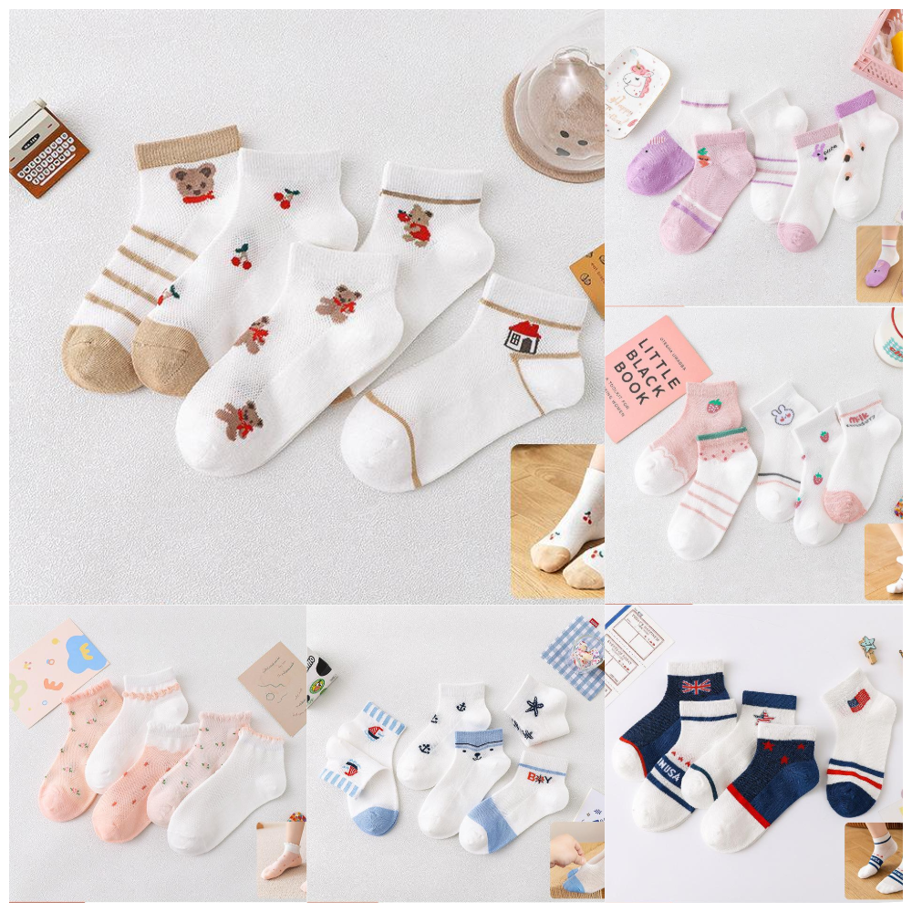 Chaussettes pour enfants Chaussettes courtes printemps et été