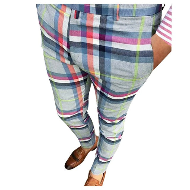 Nya Herrmode Rutiga Byxor Herr Streetwear Hip Hop Byxor