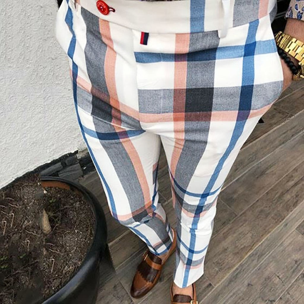 Nya Herrmode Rutiga Byxor Herr Streetwear Hip Hop Byxor
