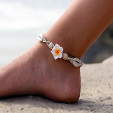 Beach Barfot armband ankel SeaShell ankel för kvinnor fot smycker
