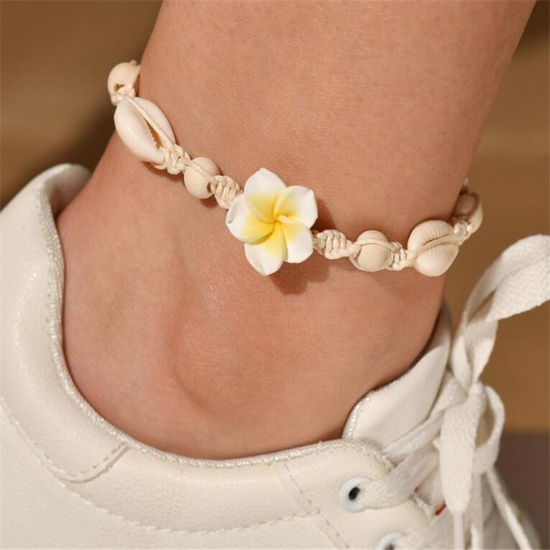 Beach Barfot brassard cheville SeaShell bracelet de cheville pour Kvinnor pour Smycker