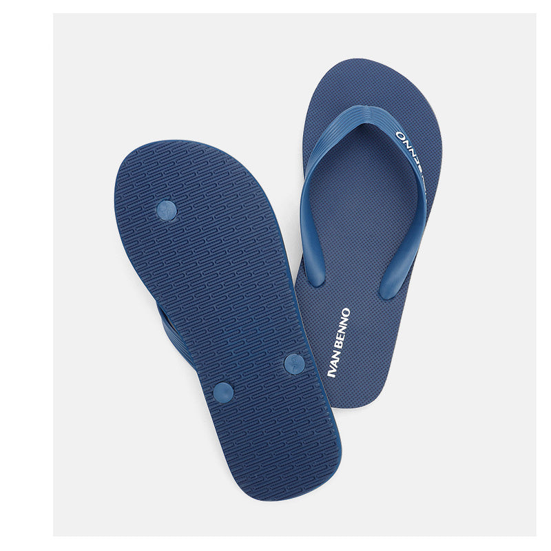 Summer Cross Border Flip Flop Men\'s Smple Antiskid Rubber Beach Shoes
