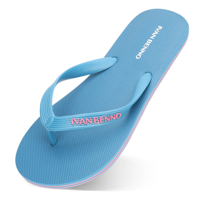 Summer Cross Border Flip Flop Men\'s Smple Antiskid Rubber Beach Shoes