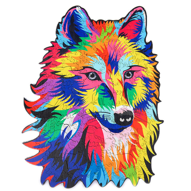 Wood Lion Wolf High Difficulty Creative Irregular Animal Alien Puzzle