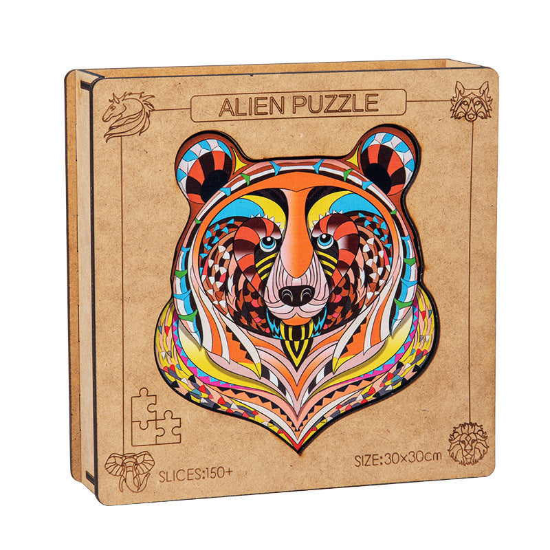 Wood Lion Wolf High Difficulty Creative Irregular Animal Alien Puzzle