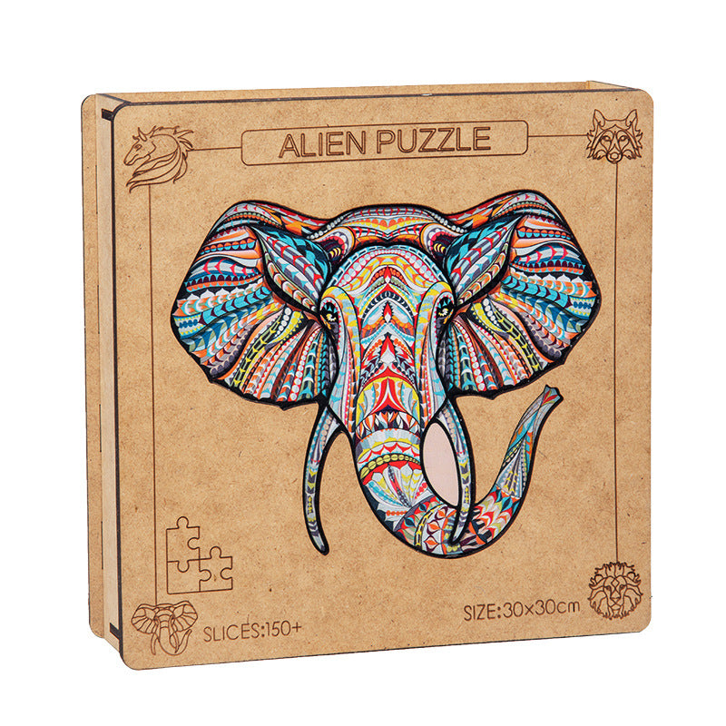 Wood Lion Wolf High Difficulty Creative Irregular Animal Alien Puzzle