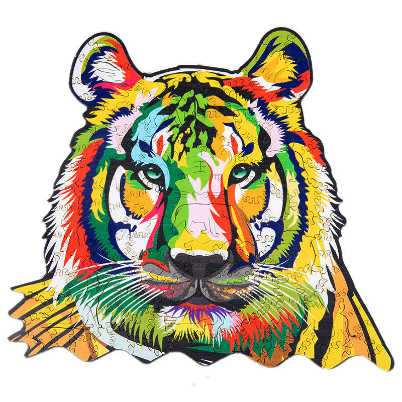 Wood Lion Wolf High Difficulty Creative Irregular Animal Alien Puzzle