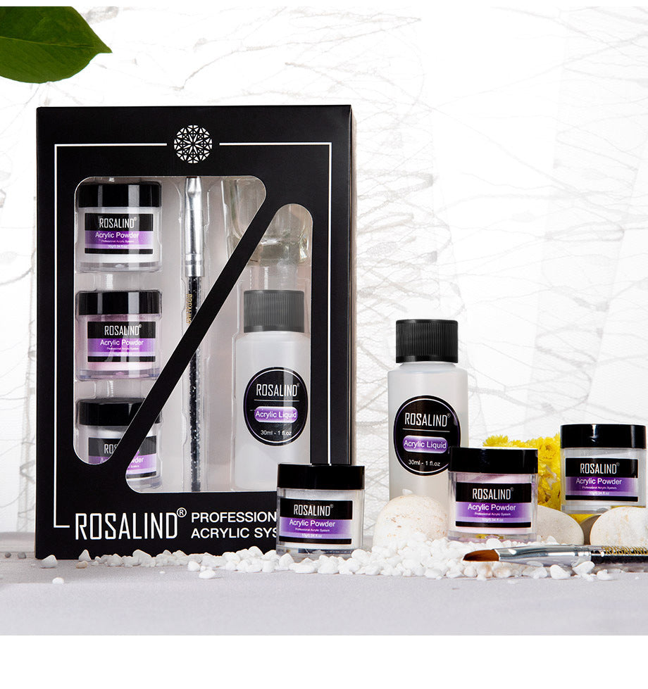 Professional Acrylic Nail System Kit - Complete 6-Piece Set | Extension & Carving Tools
