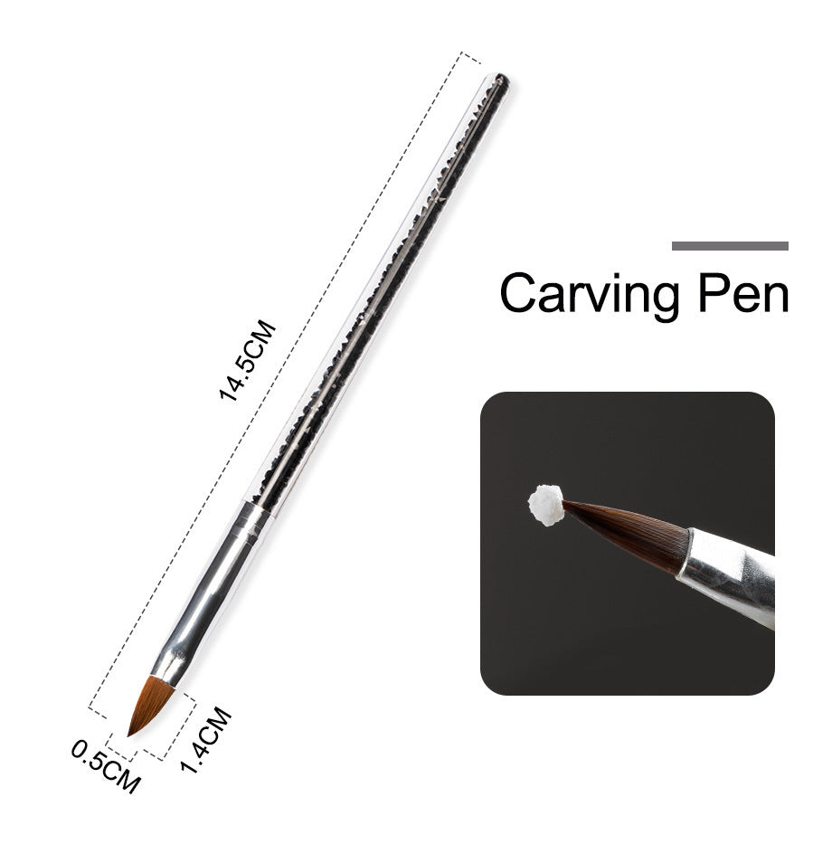Professional Acrylic Nail System Kit - Complete 6-Piece Set | Extension & Carving Tools
