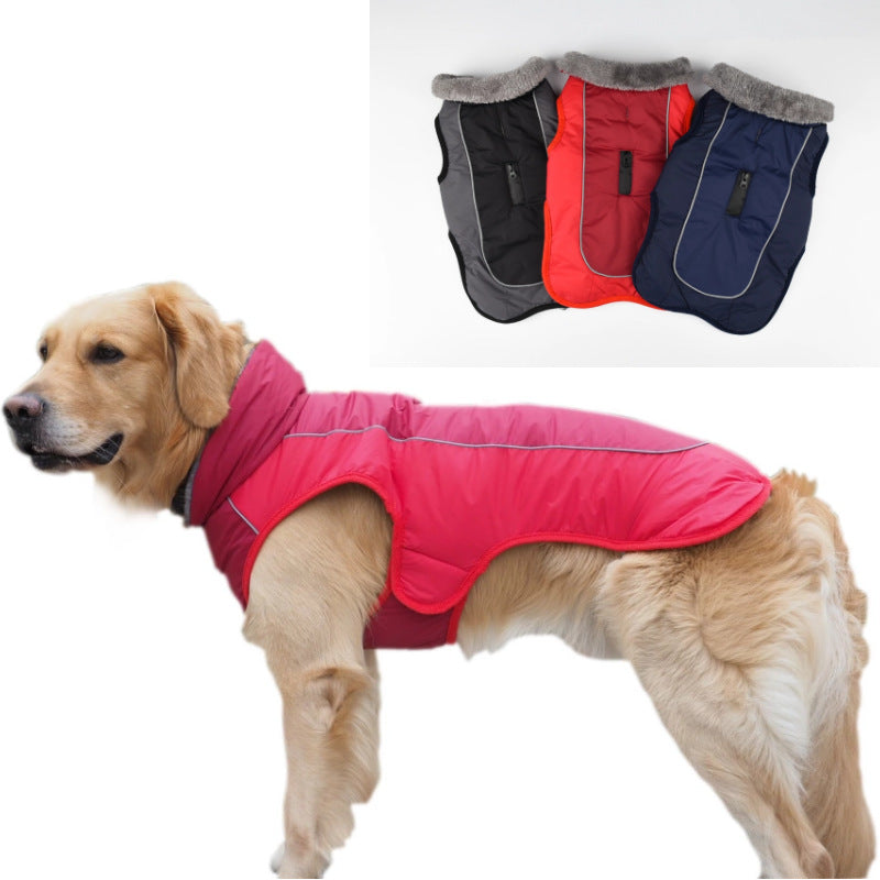 Thickened Dog Padded Jacket Reflective Dog Clothes