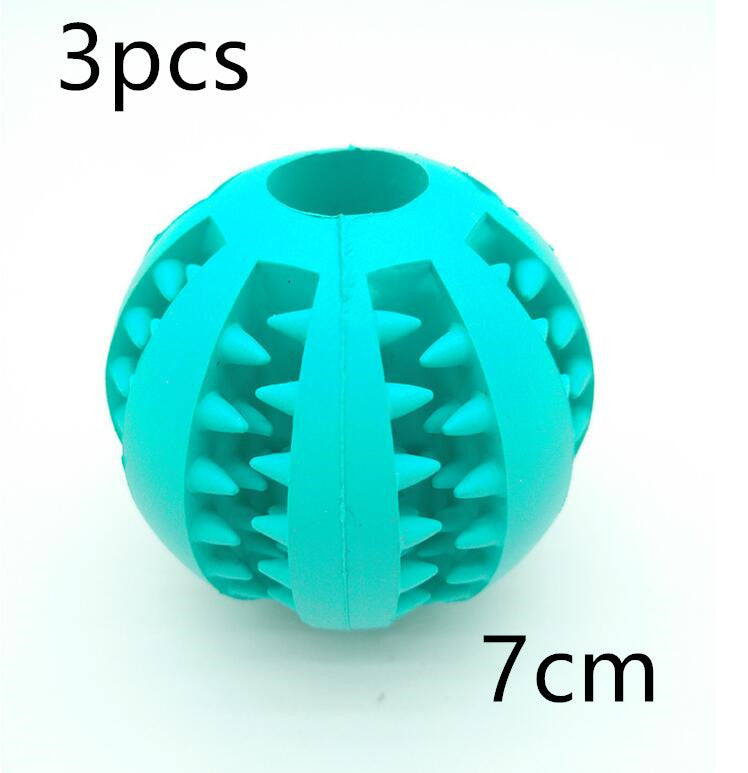 Pet Slow Feeder Dog Toy - Cute Fun Rubber Ball for Dental Care
