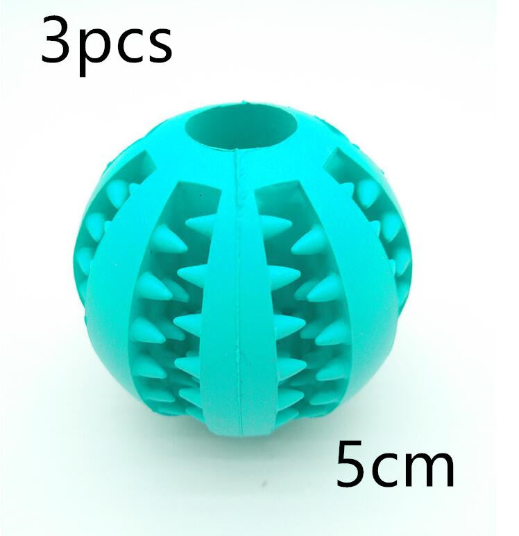 Pet Slow Feeder Dog Toy - Cute Fun Rubber Ball for Dental Care