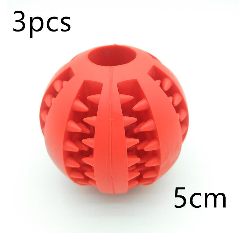 Pet Slow Feeder Dog Toy - Cute Fun Rubber Ball for Dental Care
