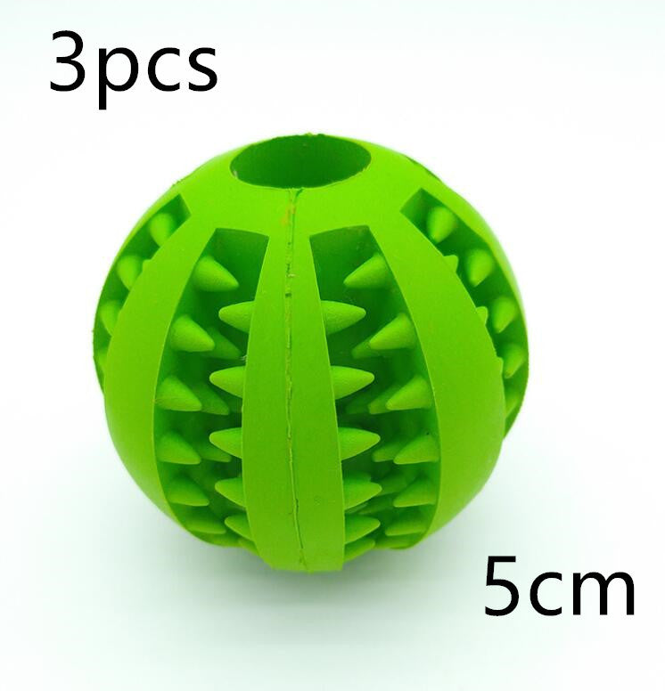 Pet Slow Feeder Dog Toy - Cute Fun Rubber Ball for Dental Care