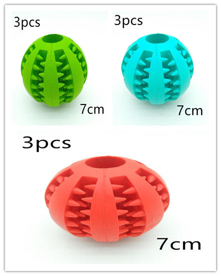 Pet Slow Feeder Dog Toy - Cute Fun Rubber Ball for Dental Care