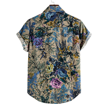 Chemise à manches longues imprimée pour hommes