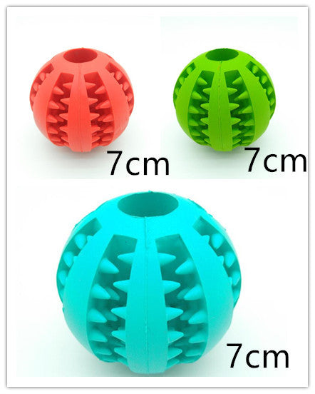 Pet Slow Feeder Dog Toy - Cute Fun Rubber Ball for Dental Care