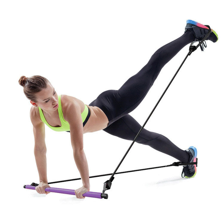 Pilates Bar, Yoga Bar, Fitness Body, Yoga, Bantning, Pilates Bar, Spänningsbar, Multifunktionell mag- och bröst expander