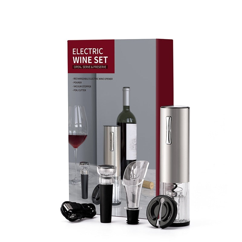 Electric Wine Opener Corkscrew Foil Cutter Set Automatic High-End Bottle Opener for Wine Kitchen